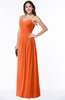 ColsBM Kaitlyn Tangerine Cinderella A-line Sleeveless Chiffon Floor Length Ruching Plus Size Bridesmaid Dresses