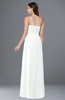 ColsBM Kaitlyn White Cinderella A-line Sleeveless Chiffon Floor Length Ruching Plus Size Bridesmaid Dresses
