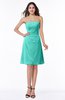 ColsBM Ember Blue Turquoise Modern Sleeveless Zipper Chiffon Ruching Plus Size Bridesmaid Dresses