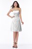 ColsBM Ember White Modern Sleeveless Zipper Chiffon Ruching Plus Size Bridesmaid Dresses