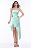 ColsBM Sequoia Blue Glass Gorgeous A-line Strapless Asymmetric Ruching Plus Size Bridesmaid Dresses