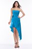 ColsBM Sequoia Cornflower Blue Gorgeous A-line Strapless Asymmetric Ruching Plus Size Bridesmaid Dresses