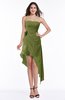 ColsBM Sequoia Olive Green Gorgeous A-line Strapless Asymmetric Ruching Plus Size Bridesmaid Dresses