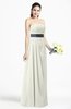 ColsBM Karlee Cream Glamorous Empire Strapless Chiffon Floor Length Sash Plus Size Bridesmaid Dresses
