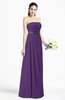 ColsBM Karlee Dark Purple Glamorous Empire Strapless Chiffon Floor Length Sash Plus Size Bridesmaid Dresses