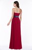 ColsBM Karlee Dark Red Glamorous Empire Strapless Chiffon Floor Length Sash Plus Size Bridesmaid Dresses