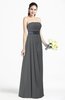 ColsBM Karlee Grey Glamorous Empire Strapless Chiffon Floor Length Sash Plus Size Bridesmaid Dresses