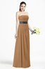 ColsBM Karlee Light Brown Glamorous Empire Strapless Chiffon Floor Length Sash Plus Size Bridesmaid Dresses