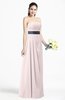 ColsBM Karlee Light Pink Glamorous Empire Strapless Chiffon Floor Length Sash Plus Size Bridesmaid Dresses