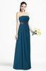 ColsBM Karlee Moroccan Blue Glamorous Empire Strapless Chiffon Floor Length Sash Plus Size Bridesmaid Dresses