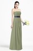 ColsBM Karlee Moss Green Glamorous Empire Strapless Chiffon Floor Length Sash Plus Size Bridesmaid Dresses