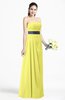 ColsBM Karlee Pale Yellow Glamorous Empire Strapless Chiffon Floor Length Sash Plus Size Bridesmaid Dresses