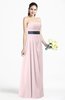 ColsBM Karlee Petal Pink Glamorous Empire Strapless Chiffon Floor Length Sash Plus Size Bridesmaid Dresses