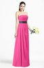 ColsBM Karlee Rose Pink Glamorous Empire Strapless Chiffon Floor Length Sash Plus Size Bridesmaid Dresses