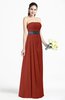 ColsBM Karlee Rust Glamorous Empire Strapless Chiffon Floor Length Sash Plus Size Bridesmaid Dresses
