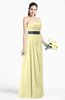 ColsBM Karlee Soft Yellow Glamorous Empire Strapless Chiffon Floor Length Sash Plus Size Bridesmaid Dresses