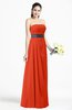 ColsBM Karlee Tangerine Tango Glamorous Empire Strapless Chiffon Floor Length Sash Plus Size Bridesmaid Dresses