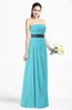 ColsBM Karlee Turquoise Glamorous Empire Strapless Chiffon Floor Length Sash Plus Size Bridesmaid Dresses