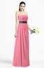 ColsBM Karlee Watermelon Glamorous Empire Strapless Chiffon Floor Length Sash Plus Size Bridesmaid Dresses