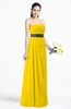 ColsBM Karlee Yellow Glamorous Empire Strapless Chiffon Floor Length Sash Plus Size Bridesmaid Dresses