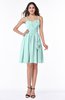 ColsBM Elsa Blue Glass Fairytale A-line Spaghetti Chiffon Knee Length Flower Plus Size Bridesmaid Dresses
