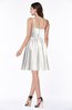 ColsBM Elsa Cloud White Fairytale A-line Spaghetti Chiffon Knee Length Flower Plus Size Bridesmaid Dresses