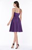 ColsBM Elsa Dark Purple Fairytale A-line Spaghetti Chiffon Knee Length Flower Plus Size Bridesmaid Dresses