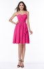 ColsBM Elsa Fandango Pink Fairytale A-line Spaghetti Chiffon Knee Length Flower Plus Size Bridesmaid Dresses
