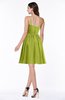 ColsBM Elsa Green Oasis Fairytale A-line Spaghetti Chiffon Knee Length Flower Plus Size Bridesmaid Dresses
