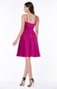 ColsBM Elsa Hot Pink Fairytale A-line Spaghetti Chiffon Knee Length Flower Plus Size Bridesmaid Dresses