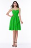 ColsBM Elsa Jasmine Green Fairytale A-line Spaghetti Chiffon Knee Length Flower Plus Size Bridesmaid Dresses