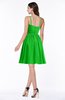 ColsBM Elsa Jasmine Green Fairytale A-line Spaghetti Chiffon Knee Length Flower Plus Size Bridesmaid Dresses