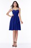 ColsBM Elsa Nautical Blue Fairytale A-line Spaghetti Chiffon Knee Length Flower Plus Size Bridesmaid Dresses