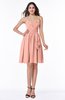 ColsBM Elsa Peach Fairytale A-line Spaghetti Chiffon Knee Length Flower Plus Size Bridesmaid Dresses