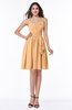 ColsBM Elsa Salmon Buff Fairytale A-line Spaghetti Chiffon Knee Length Flower Plus Size Bridesmaid Dresses