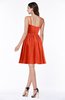 ColsBM Elsa Tangerine Tango Fairytale A-line Spaghetti Chiffon Knee Length Flower Plus Size Bridesmaid Dresses