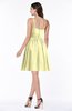 ColsBM Elsa Wax Yellow Fairytale A-line Spaghetti Chiffon Knee Length Flower Plus Size Bridesmaid Dresses