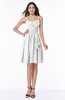 ColsBM Elsa White Fairytale A-line Spaghetti Chiffon Knee Length Flower Plus Size Bridesmaid Dresses