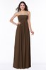 ColsBM Blythe Chocolate Brown Romantic Empire Sleeveless Backless Floor Length Plus Size Bridesmaid Dresses