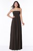 ColsBM Blythe Fudge Brown Romantic Empire Sleeveless Backless Floor Length Plus Size Bridesmaid Dresses