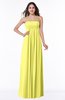 ColsBM Blythe Pale Yellow Romantic Empire Sleeveless Backless Floor Length Plus Size Bridesmaid Dresses