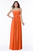 ColsBM Blythe Tangerine Romantic Empire Sleeveless Backless Floor Length Plus Size Bridesmaid Dresses