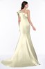 ColsBM Abigail Bleached Sand Elegant Fishtail Sleeveless Zip up Satin Ruffles Bridesmaid Dresses