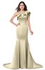 ColsBM Abigail Champagne Elegant Fishtail Sleeveless Zip up Satin Ruffles Bridesmaid Dresses