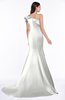 ColsBM Abigail Cloud White Elegant Fishtail Sleeveless Zip up Satin Ruffles Bridesmaid Dresses