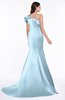 ColsBM Abigail Ice Blue Elegant Fishtail Sleeveless Zip up Satin Ruffles Bridesmaid Dresses
