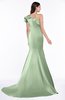 ColsBM Abigail Pale Green Elegant Fishtail Sleeveless Zip up Satin Ruffles Bridesmaid Dresses