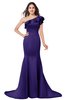 ColsBM Abigail Royal Purple Elegant Fishtail Sleeveless Zip up Satin Ruffles Bridesmaid Dresses