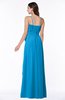ColsBM Dahlia Cornflower Blue Sexy A-line Zip up Chiffon Floor Length Sash Plus Size Bridesmaid Dresses