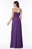 ColsBM Dahlia Dark Purple Sexy A-line Zip up Chiffon Floor Length Sash Plus Size Bridesmaid Dresses